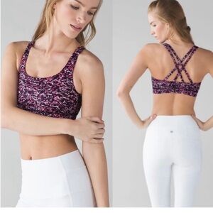 Lululemon Energy Bra in Mini Ripple Boom Juice - Size 4